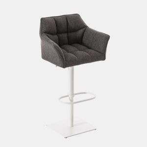 Taburete de bar Damaso con tapizado de tela Gris titanio 45X64X88 cm