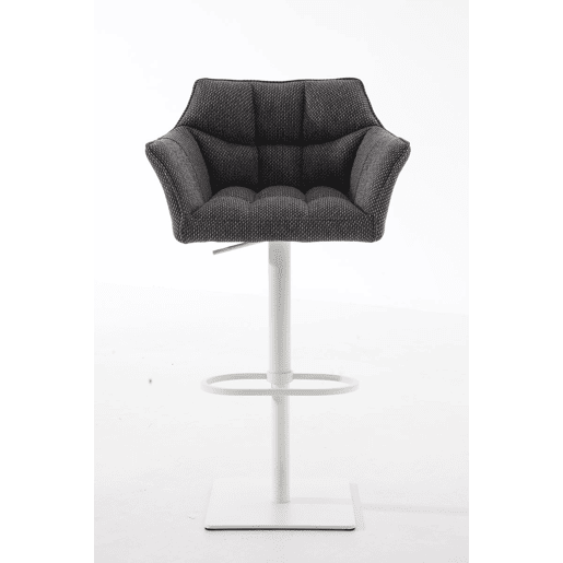 Taburete de bar Damaso con tapizado de tela Gris titanio 45X64X88 cm