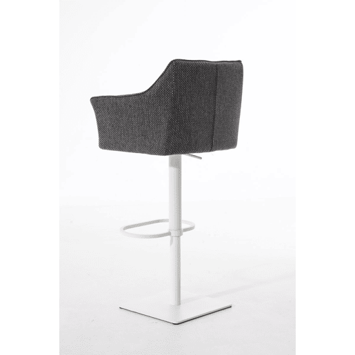 Taburete de bar Damaso con tapizado de tela Gris titanio 45X64X88 cm