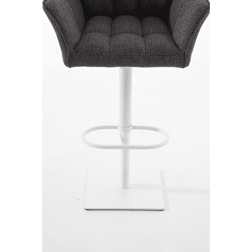 Taburete de bar Damaso con tapizado de tela Gris titanio 45X64X88 cm