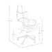 ANGEL CERDA Silla oficina giratoria tela gris claro y pvc blanco brillo ANGEL CERDA Silla oficina giratoria tela gris claro y pvc blanco brillo Aluminio