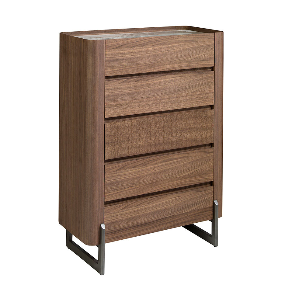 Chifonier madera y acero inoxidable
