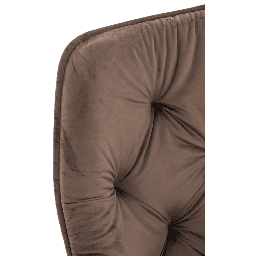 Set de 4 sillas Tanna de salón en terciopelo Marrón 62X58X83 cm