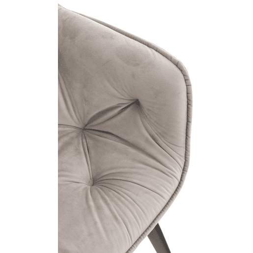 Set de 4 sillas Tanna de salón en terciopelo Gris 62X58X83 cm