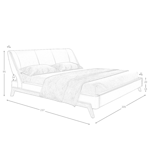 ANGEL CERDA Cama estofada design moderno ANGEL CERDA Cama estofada design moderno