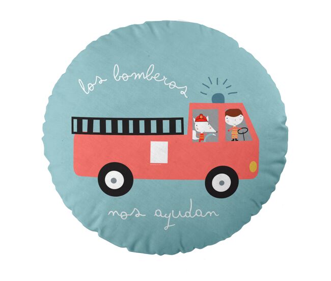 Cojin redondo con relleno transportesa 40 cm diametro