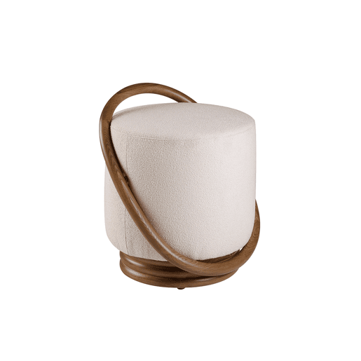 ANGEL CERDA Puff de tecido branco ANGEL CERDA Puff de tecido branco