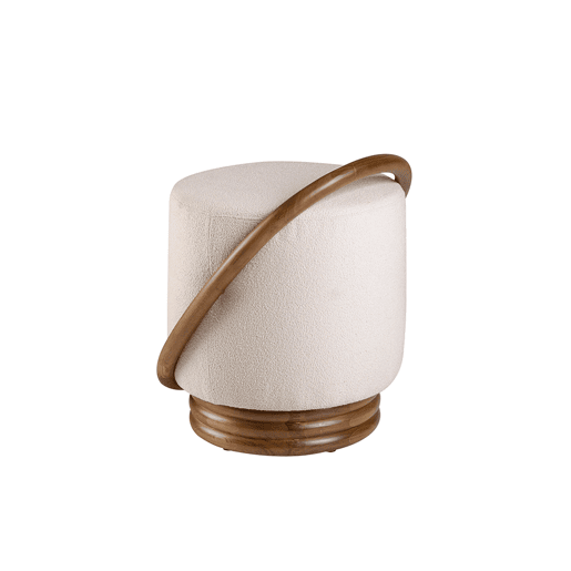 ANGEL CERDA Puff de tecido branco ANGEL CERDA Puff de tecido branco