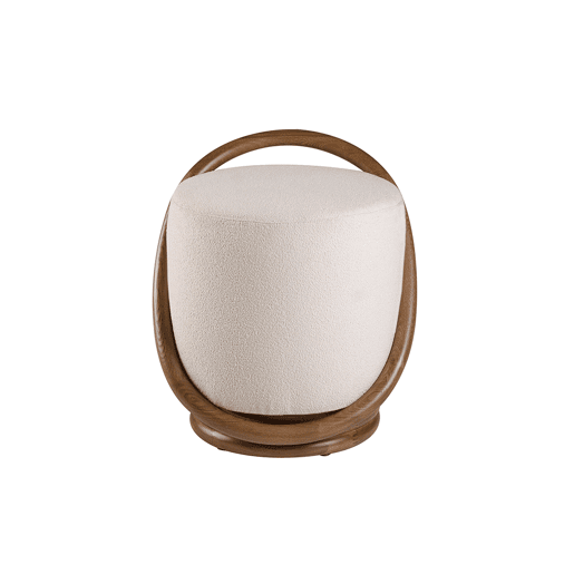 ANGEL CERDA Puff de tecido branco ANGEL CERDA Puff de tecido branco