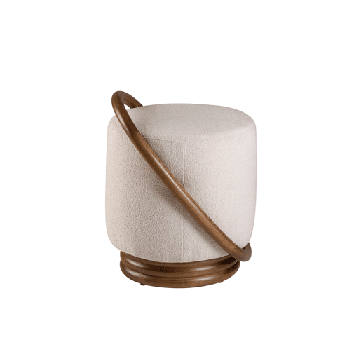 ANGEL CERDA Puff de tecido branco ANGEL CERDA Puff de tecido branco