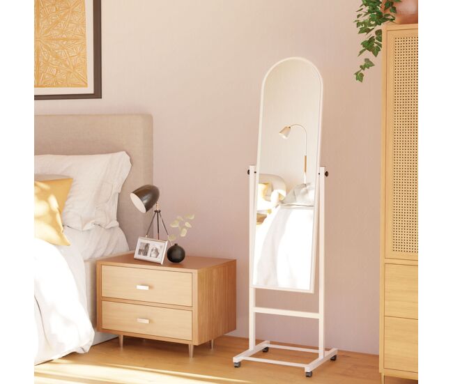 Espejo de pie evoir madera blanco 39x39x151 cm
