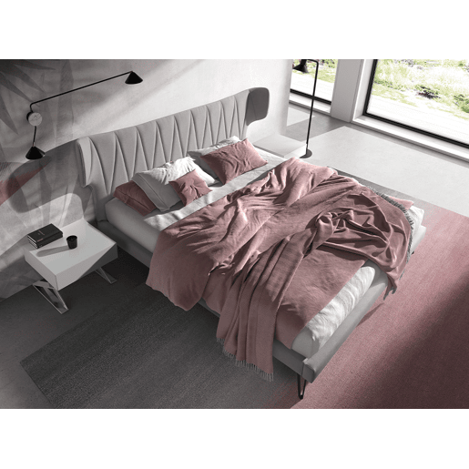 ANGEL CERDA Cama em tecido com cabeceira