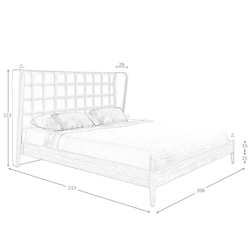 ANGEL CERDA Cama estofada contemporânea ANGEL CERDA Cama estofada contemporânea