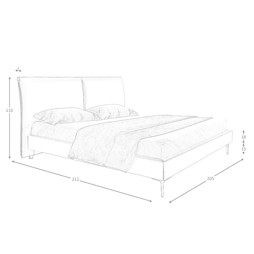 ANGEL CERDA Cama estofada base acolchoada ANGEL CERDA Cama estofada base acolchoada
