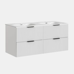 Móvel lavatório duplo encastrável 120cm Adriel Branco
