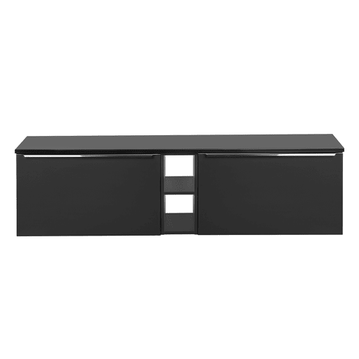 Móvel de toucador Éros 180cm 2 nichos Preto