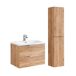 Conjunto mueble lavabo individual encastrado y columna April 80 Conjunto mueble lavabo individual encastrado y columna April 80 Blanco