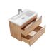 Conjunto mueble lavabo individual encastrado y columna April 80 Conjunto mueble lavabo individual encastrado y columna April 80 Blanco