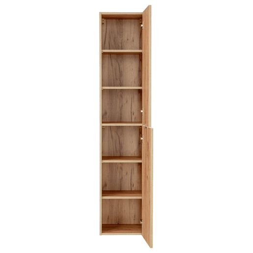 Conjunto móvel lavatório duplo 140cm 2 nichos e coluna April Madeira