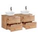 Conjunto mueble lavabo doble 2 nichos y columna April 140 Conjunto mueble lavabo doble 2 nichos y columna April 140 Blanco