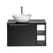 Mueble lavabo individual 2 nichos Éros Negro Eros Mueble lavabo individual 2 nichos Éros Negro Eros Negro