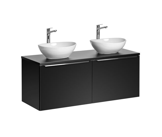Mueble lavabo doble 120 cm eros negro