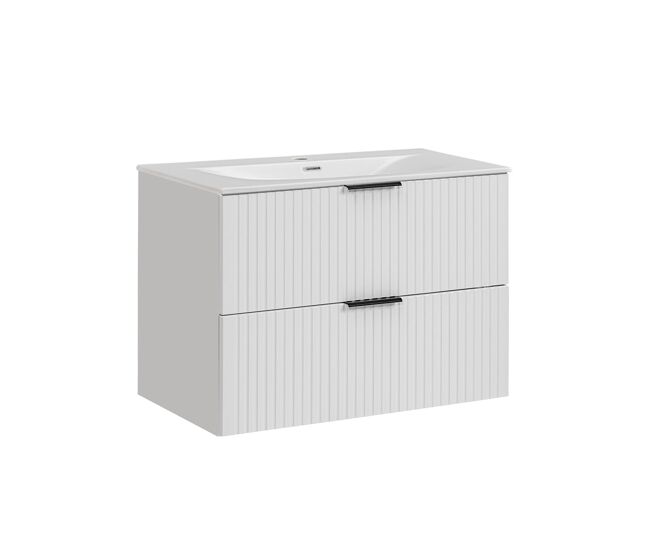 Mueble lavabo encastrable individual 80cm adriel blanco