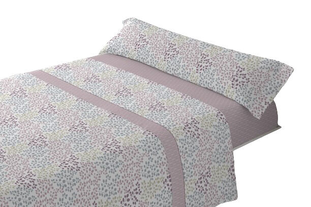 Juego de sábanas tres piezas cama de 105cm slen rosa donegal