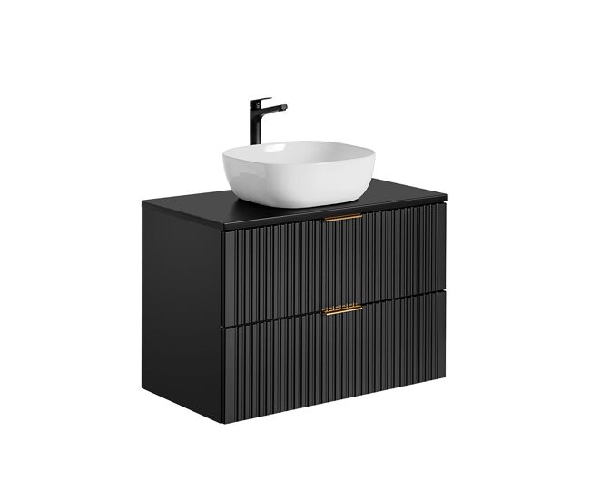 Mueble lavabo individual 80cm adriel negro