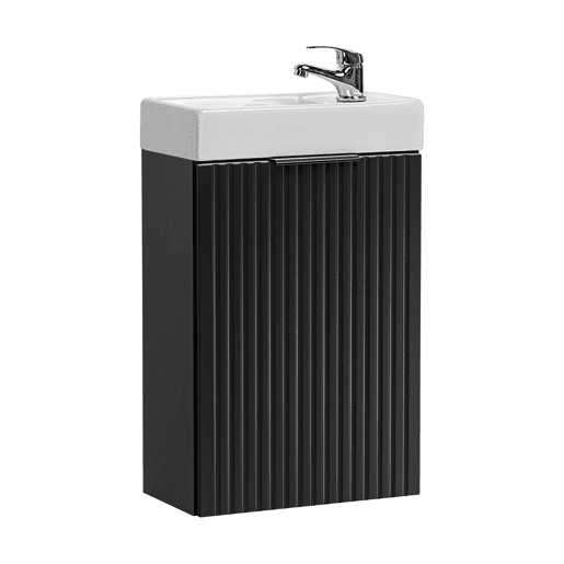 Lavatório de 40 cm com 1 porta Adriel Preto Lavatório de 40 cm com 1 porta Adriel Preto