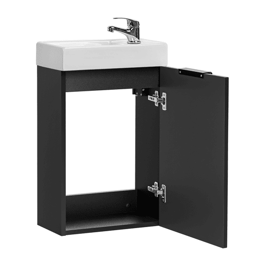 Lavatório de 40 cm com 1 porta Adriel Preto Lavatório de 40 cm com 1 porta Adriel Preto