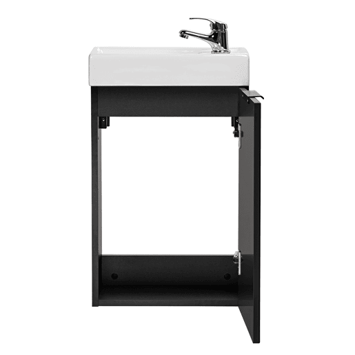 Lavatório de 40 cm com 1 porta Adriel Preto Lavatório de 40 cm com 1 porta Adriel Preto
