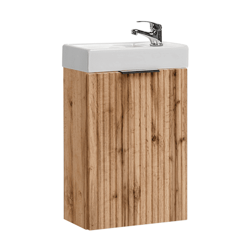 Móvel de lavatório 40cm 1 porta Adriel Wood