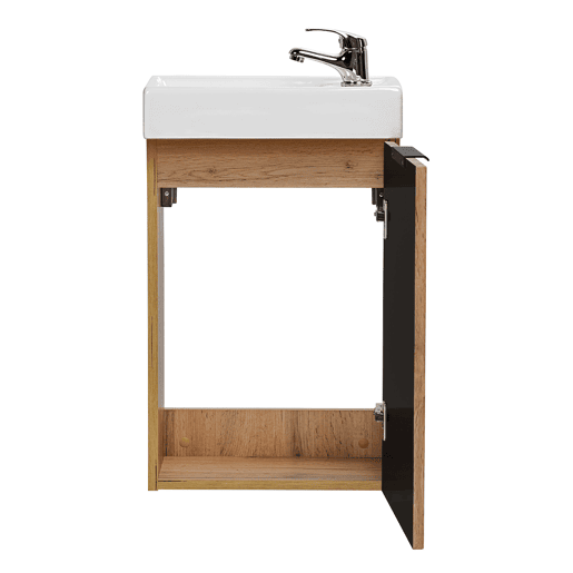 Móvel de lavatório 40cm 1 porta Adriel Wood