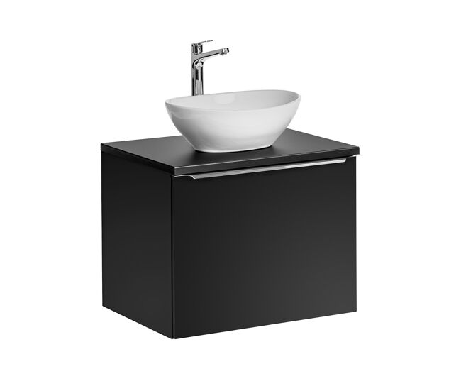 Mueble lavabo individual 60cm éros negro