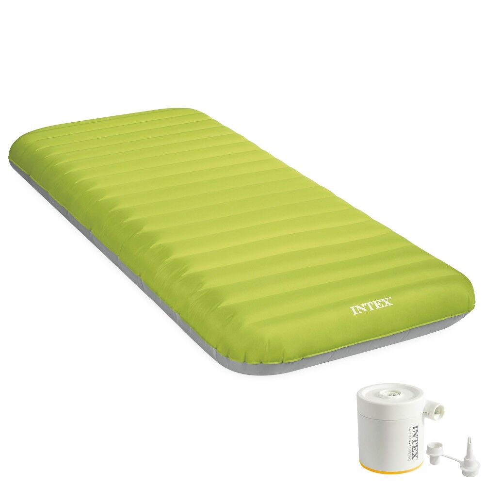 Colchón hinchable individual truaire camping mat c/hinchador incluido intex