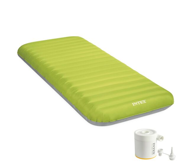 Colchón hinchable individual truaire camping mat c/hinchador incluido intex