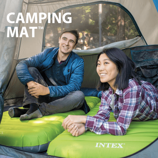 Colchão inflável individual TruAire Camping Mat cinflador incluído INTEX