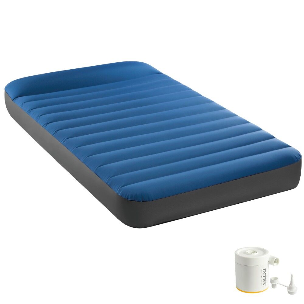 Colchón hinchable individual truaire camping matress c/hinchador incluido intex