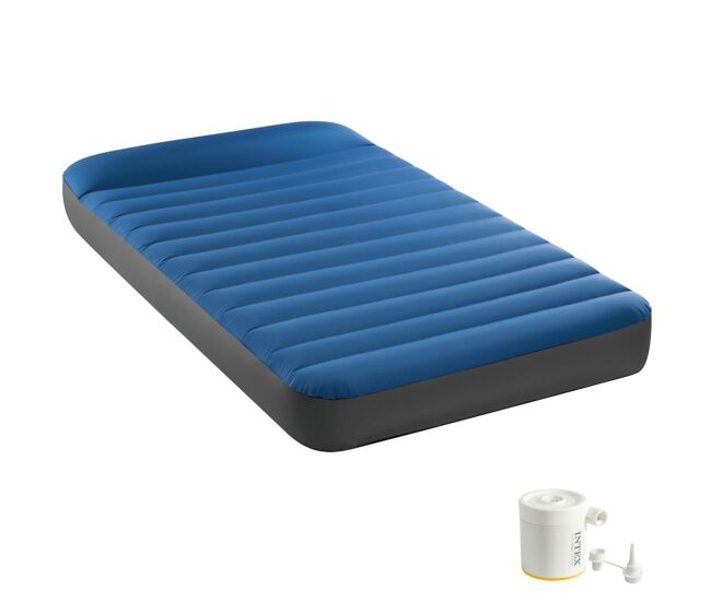 Colchón hinchable individual truaire camping matress c/hinchador incluido intex