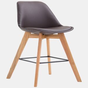Taburete Metz Simil cuero Marrón 56X48X112 cm