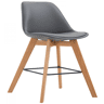 Taburete Metz Simil cuero Gris 56X48X112 cm