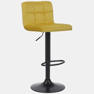 Taburete Feni En Terciopelo Amarillo 40X40X85 cm