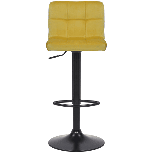 Taburete Feni En Terciopelo Amarillo 40X40X85 cm