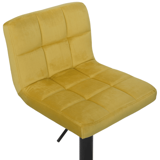Taburete Feni En Terciopelo Amarillo 40X40X85 cm