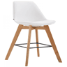 Taburete Metz Simil cuero Blanco 56X48X112 cm