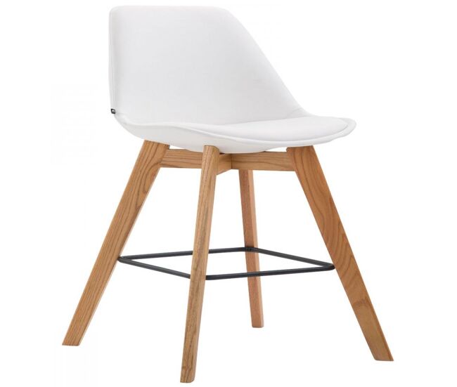 Taburete metz tapizado en cuero sintético 56x48x112 cm