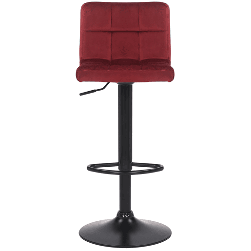 Taburete Feni En Terciopelo Rojo 40X40X85 cm