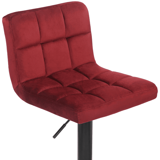 Taburete Feni En Terciopelo Rojo 40X40X85 cm