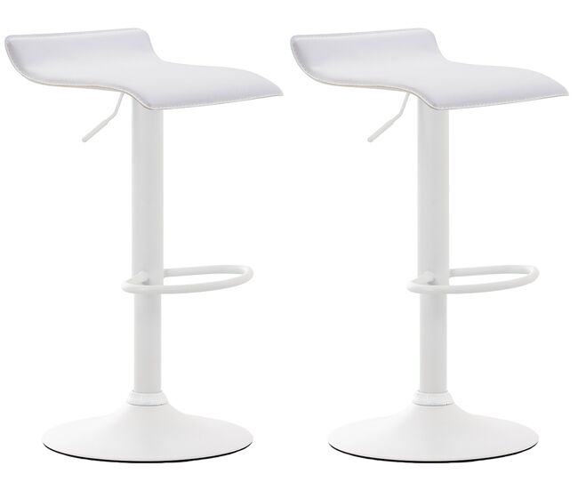 Set de 2 taburetes dyn v2 en simil cuero 39x36x63-84 cm
